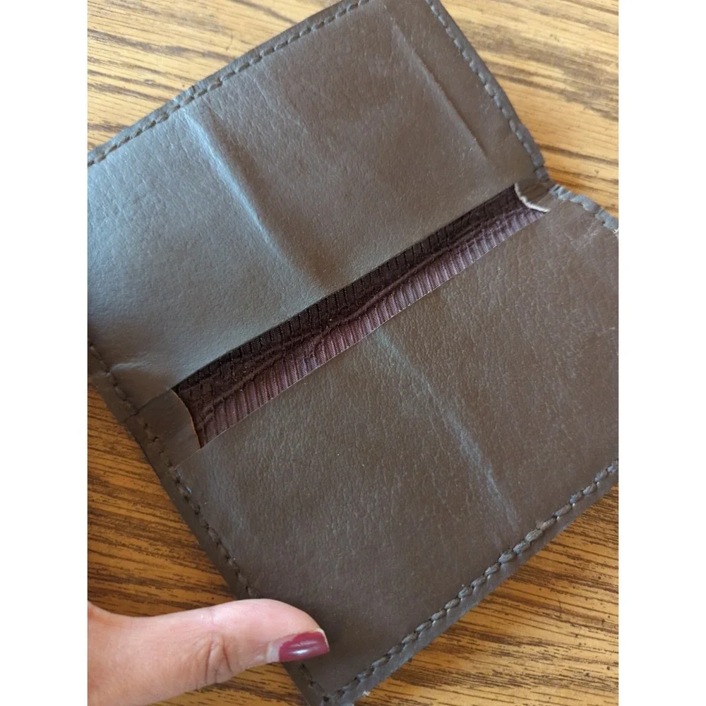Handmade‎ Brown Leather Bifold Wallet Hand Tooled ENG Horse Scene Rustic Western